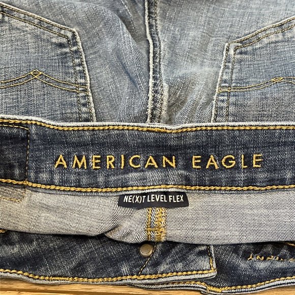 American Eagle AE Skinny Fit Denim Jeans SZ 28x30 Blue Stretch Next Level Flex - Picture 8 of 12